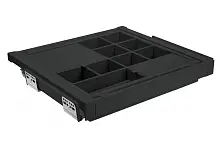 Корзина с органайзером ELITE WG-PRZEG60-20, в модуль 600 мм, черная — купить оптом и в розницу в интернет магазине GTV-Meridian.
